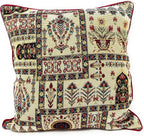 DaDalogy Bedding Light White Mughal Floral Botanical Cottage Fleur Tapestry Throw Pillow Covers 16" (18196) DaDalogy Bedding Collection