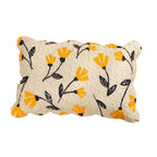 DaDalogy Bedding Yellow Fleur Floral Golden Orange Ivory Botanical Quilted Scalloped Pillow Sham (18112) DaDalogy Bedding Collection