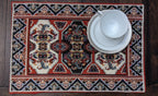 DaDalogy Set of 4-Pieces Majestic Kilim Red Persian Rug Woven Tapestry Placemats 13” x 19” (18195) DaDalogy Bedding Collection
