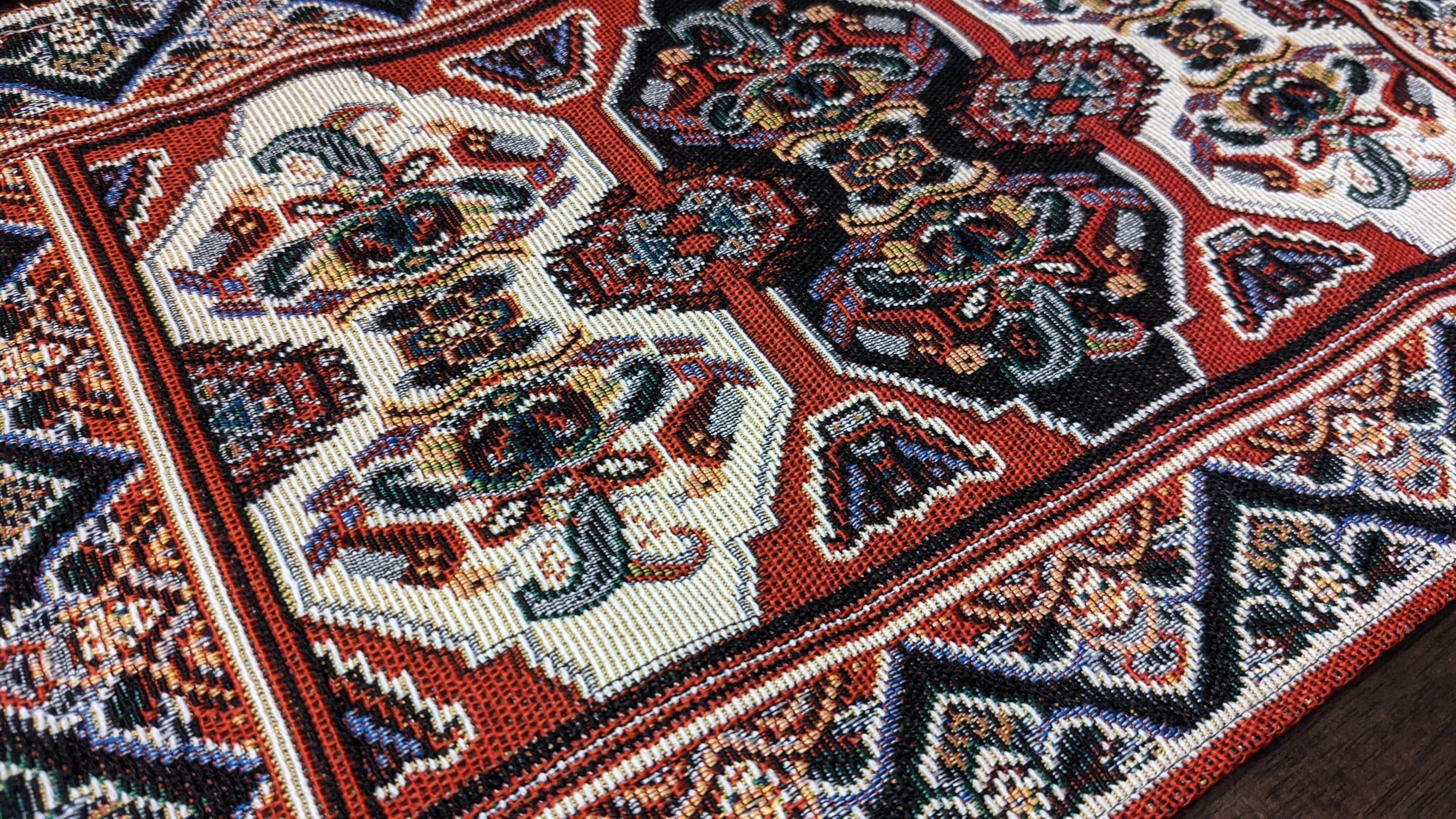 DaDalogy Set of 4-Pieces Majestic Kilim Red Persian Rug Woven Tapestry Placemats 13” x 19” (18195) DaDalogy Bedding Collection