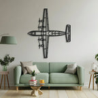 Dash Dhc-7 Top Metal Aircraft Wall Art - Ncp0545, side view - House Of Avana