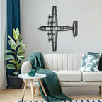 Dash Dhc-7 Top Metal Aircraft Wall Art - Ncp0545, detail shot - House Of Avana