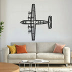 Dash Dhc-7 Top Metal Aircraft Wall Art - Ncp0545, front view - House Of Avana