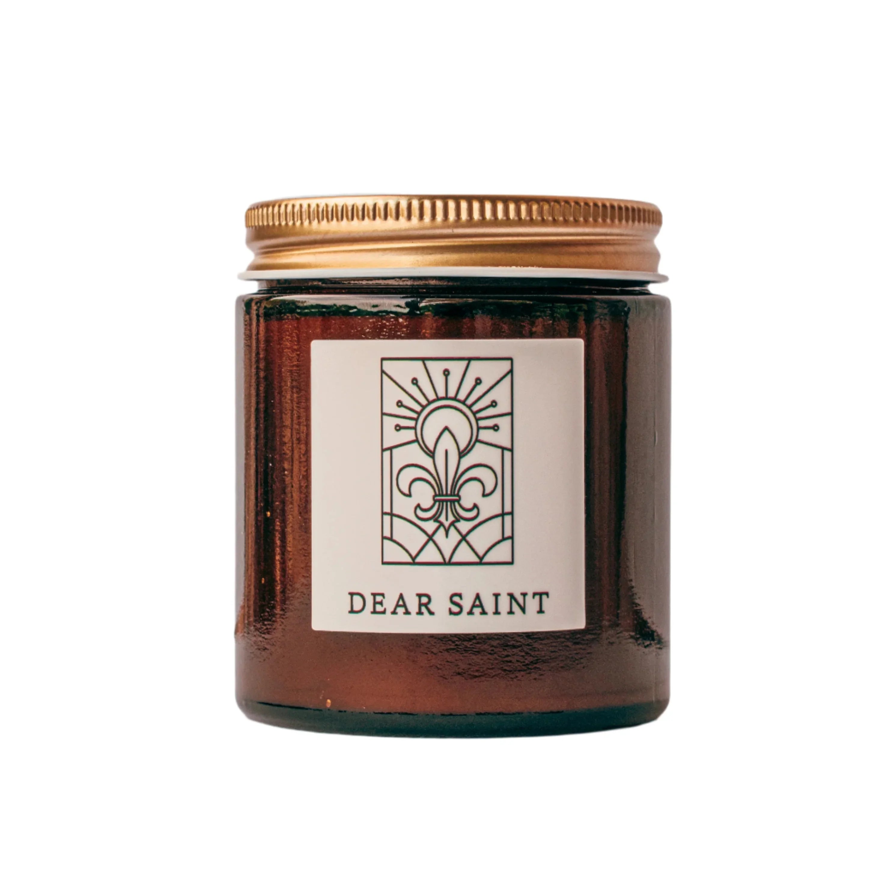 Dear Saint Fine Fragrance Candle, back view - House Of Avana