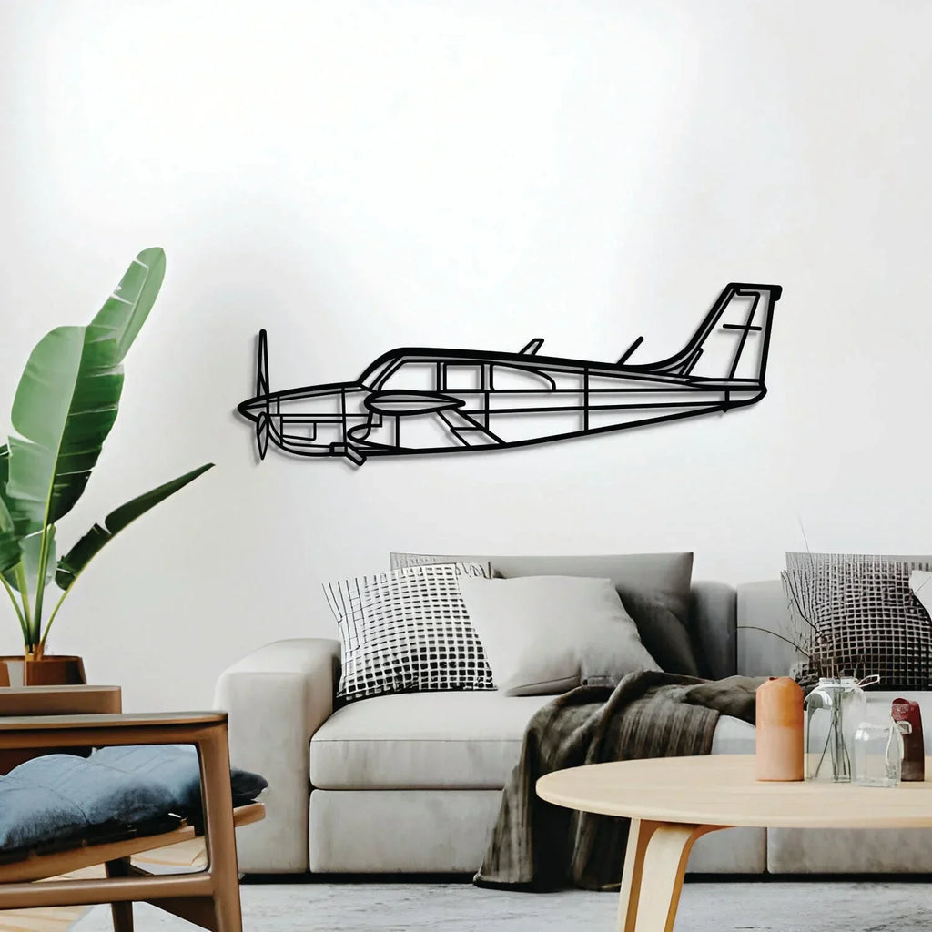 Debonair Metal Aircraft Wall Art - Ncp0546, back view - House Of Avana