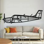 Debonair Metal Aircraft Wall Art - Ncp0546, front view - House Of Avana
