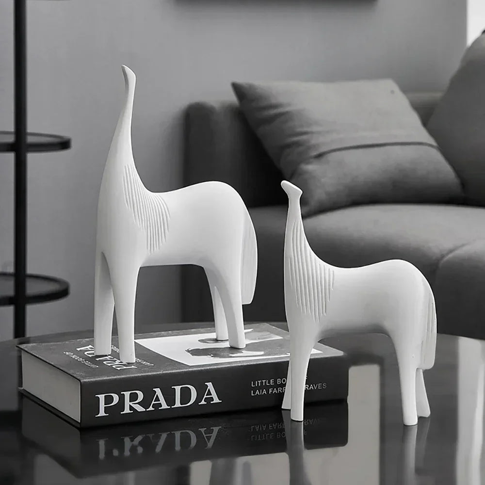 Creative Home Decor Abstract S Horse Statue Living Room Decor Animal Sculpture Office Desk Accessories... - House Of Avana