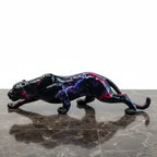 Decorative Cheetah Figurine with Lightning Pattern