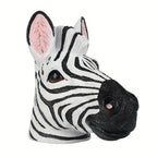 Zebra Bust - Vintage Colorful Sculpture, back view - House Of Avana