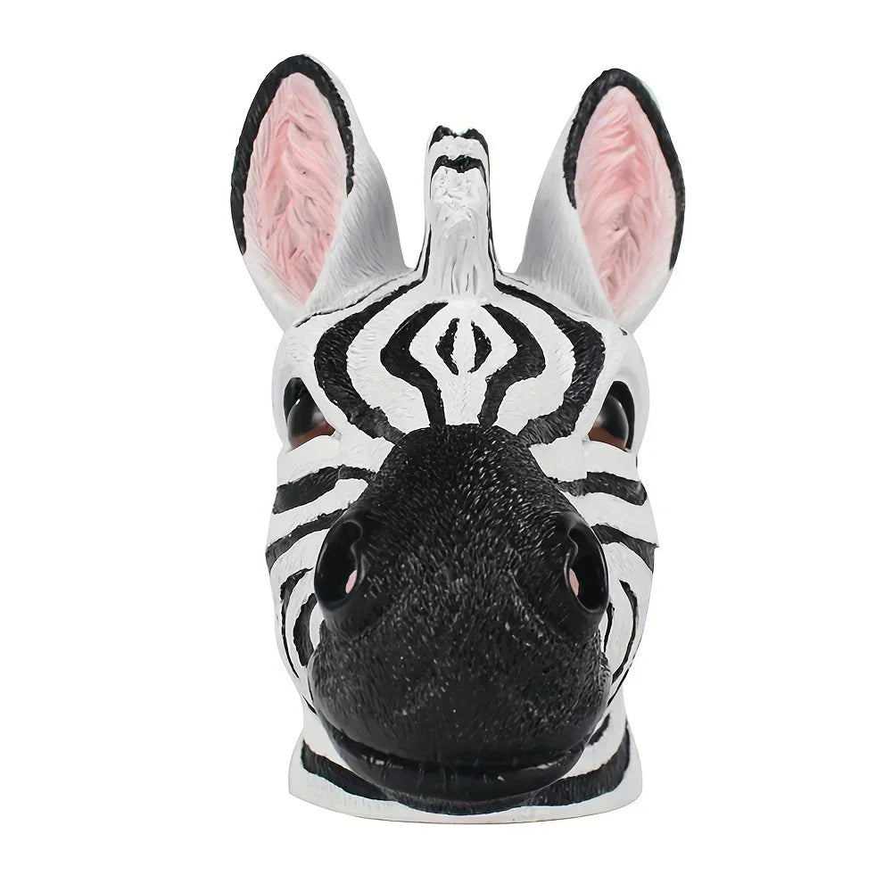 Zebra Bust - Vintage Colorful Sculpture, lifestyle image - House Of Avana