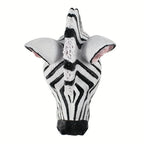 Zebra Bust - Vintage Colorful Sculpture, angled view - House Of Avana