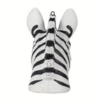 Zebra Bust - Vintage Colorful Sculpture, angled view - House Of Avana
