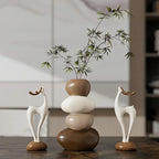 Deer Figurine - Good Luck Ceramic White