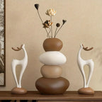 Deer Figurine - Good Luck Ceramic White