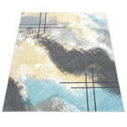 Designer Rug for Living Room, Pastel Colours, Colour Gradients, Abstract in Yellow - House Of Avana