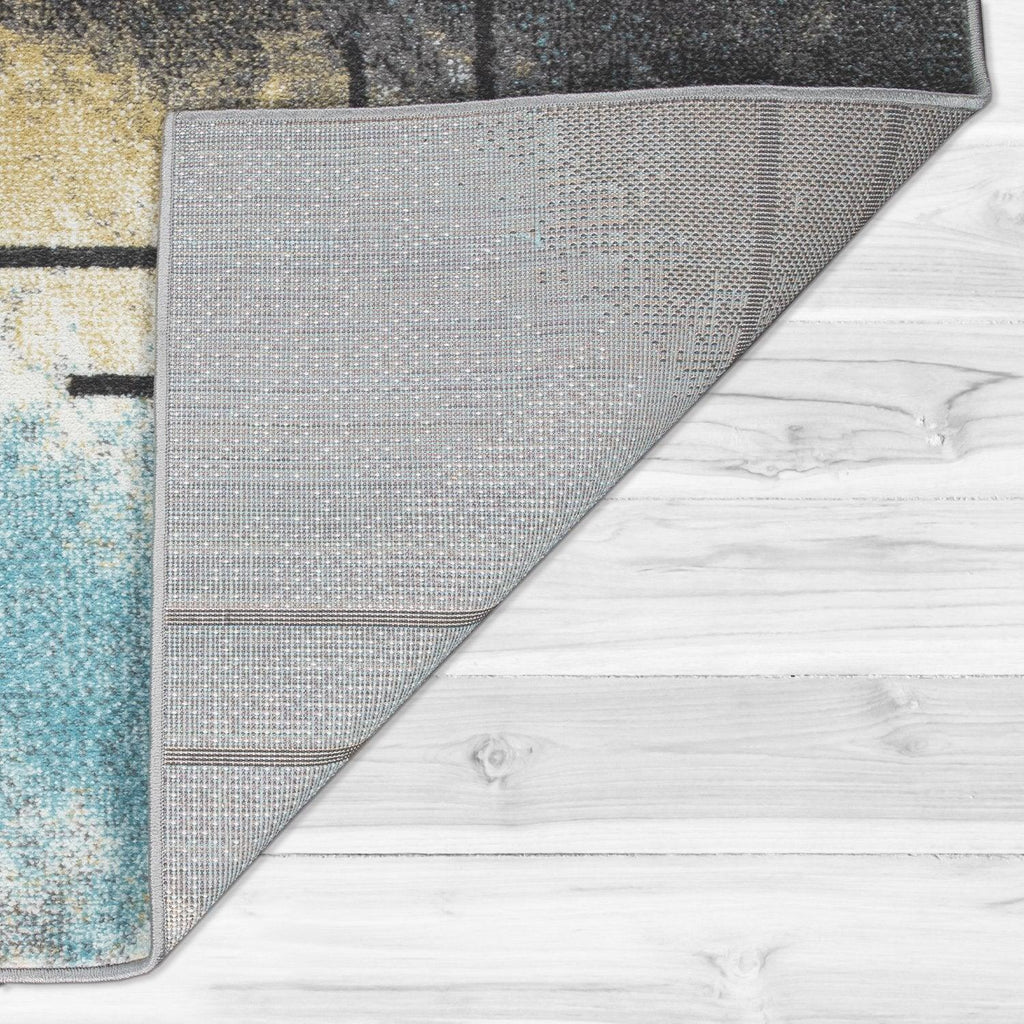 Designer Rug for Living Room, Pastel Colours, Colour Gradients, Abstract in Yellow - House Of Avana