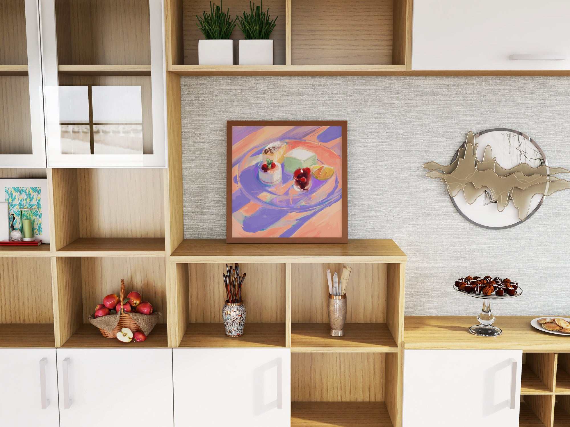 Dessert Bar Study Art Print – Sweet Treat Illustration for Kitchen & Dining Wall Décor, Archival Quality, Ready to Hang
