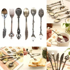 Dessert Spoons - Vintage Metal Golden