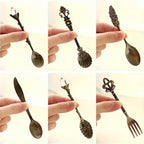 Dessert Spoons - Vintage Metal Golden