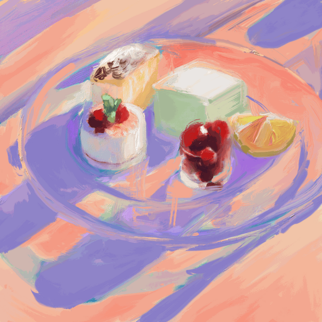 Dessert Bar Study Art Print – Sweet Treat Illustration for Kitchen & Dining Wall Décor, Archival Quality, Ready to Hang