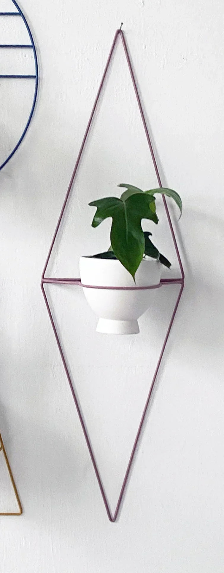 Diamond Wall Planter with Eye Design and Hanging Feature, detail shot - House Of Avana