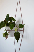 Diamond Wall Planter with Eye Design and Hanging Feature, angled view - House Of Avana