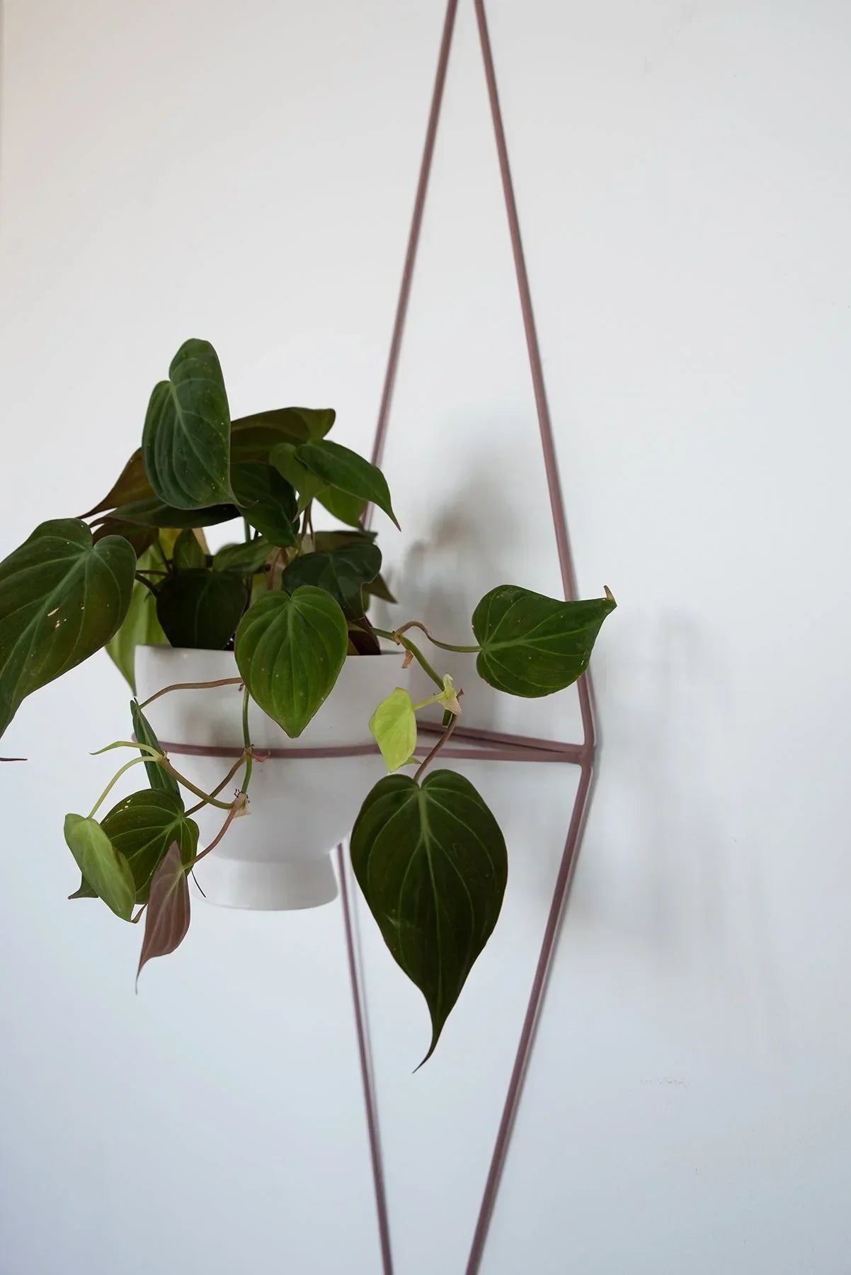 Diamond Wall Planter with Eye Design and Hanging Feature, angled view - House Of Avana