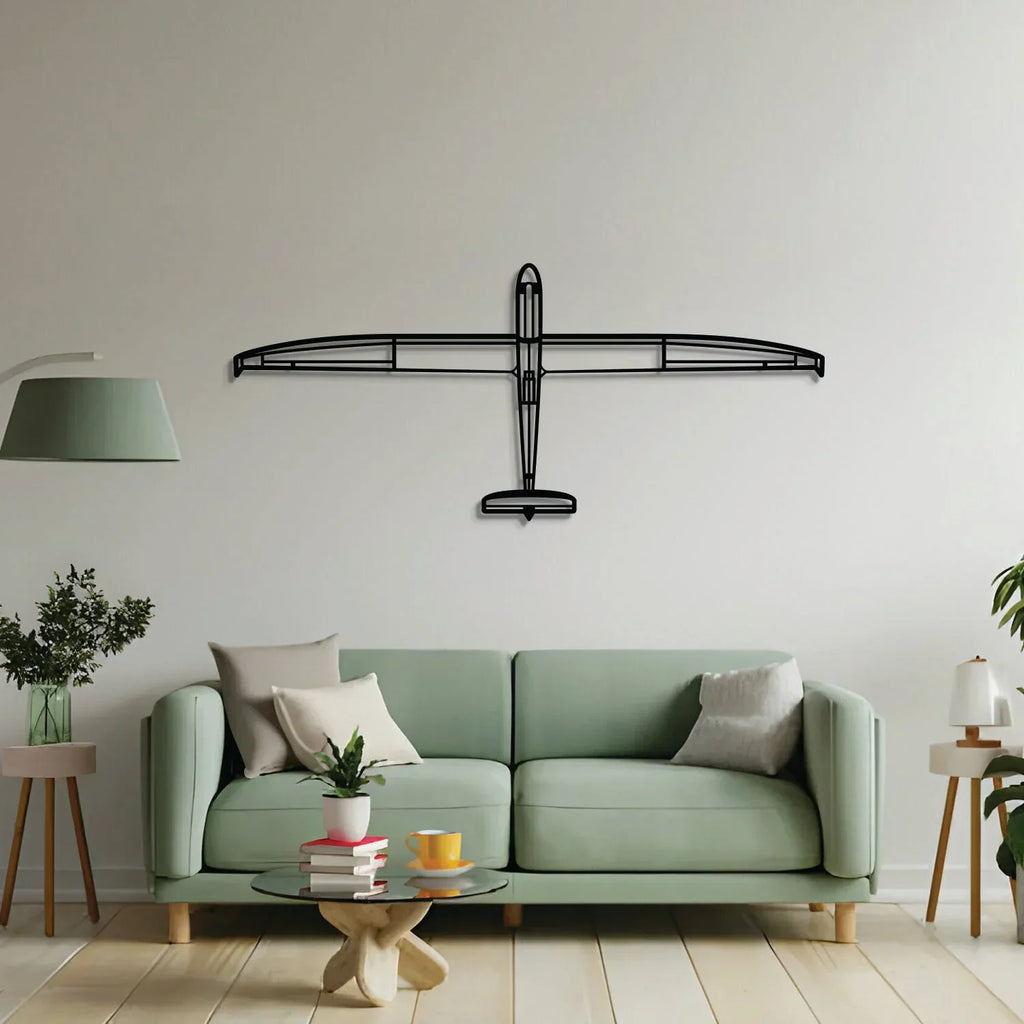 Discus Top Metal Aircraft Wall Art - Ncp0551, side view - House Of Avana