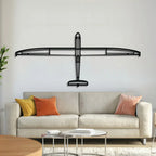 Discus Top Metal Aircraft Wall Art - Ncp0551, front view - House Of Avana