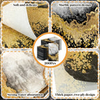 Disposable Towels - Marble Print White, back view - House Of Avana
