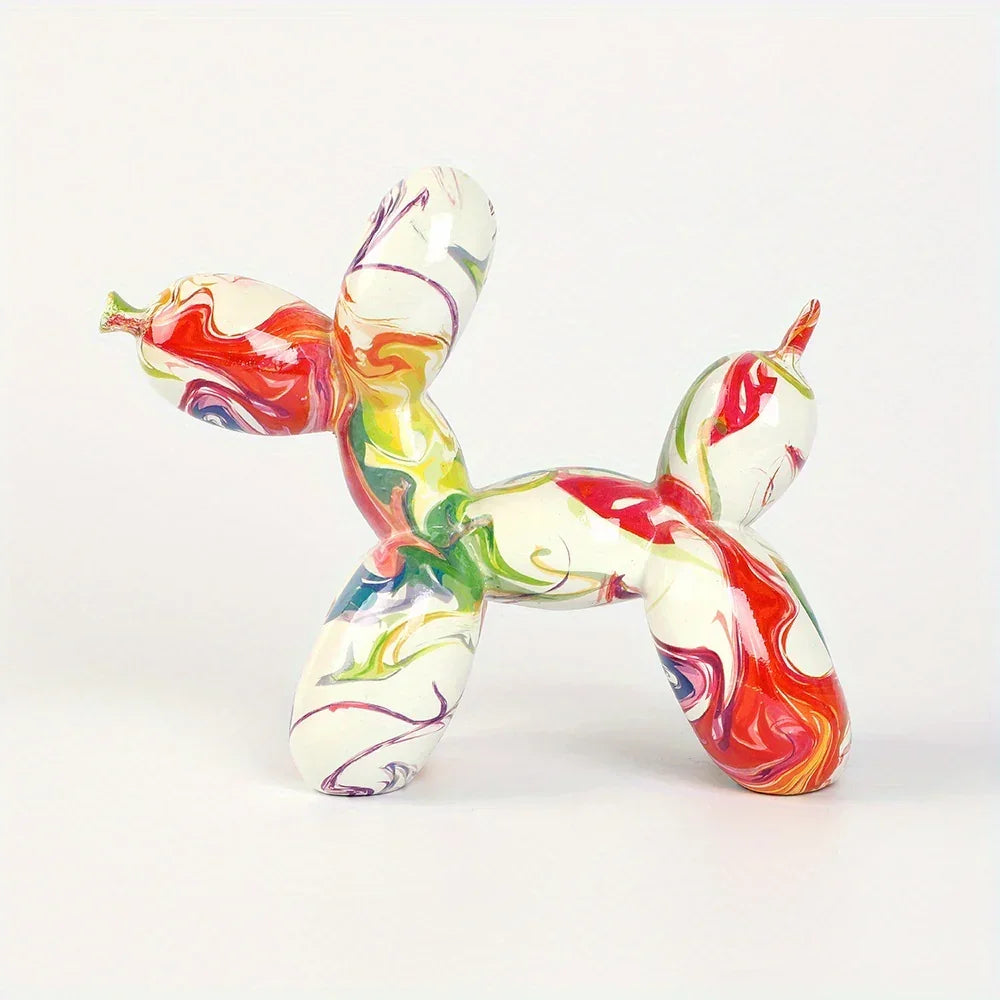 Decorative Colorful Handcrafted Dog Figurine, detail shot - House Of Avana