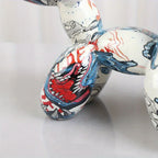 Decorative Colorful Handcrafted Dog Figurine, angled view - House Of Avana
