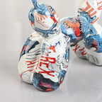 Decorative Colorful Handcrafted Dog Figurine, angled view - House Of Avana