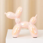 Vilead Ceramic Plating Balloon Dog Orange Figurines Animal Statue Handmade Sculpture Gold Sliver Modern Living Room Desk Decor - House Of Avana