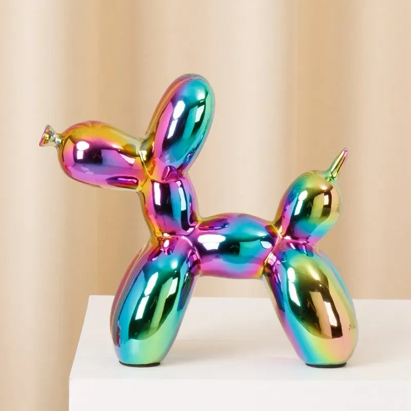 Vilead Ceramic Plating Balloon Dog Orange Figurines Animal Statue Handmade Sculpture Gold Sliver Modern Living Room Desk Decor - House Of Avana