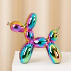 Vilead Ceramic Plating Balloon Dog Orange Figurines Animal Statue Handmade Sculpture Gold Sliver Modern Living Room Desk Decor - House Of Avana
