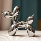 Vilead Ceramic Plating Balloon Dog Orange Figurines Animal Statue Handmade Sculpture Gold Sliver Modern Living Room Desk Decor - House Of Avana