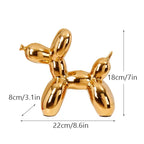 Vilead Ceramic Plating Balloon Dog Orange Figurines Animal Statue Handmade Sculpture Gold Sliver Modern Living Room Desk Decor - House Of Avana