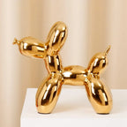 Vilead Ceramic Plating Balloon Dog Orange Figurines Animal Statue Handmade Sculpture Gold Sliver Modern Living Room Desk Decor - House Of Avana