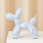 Vilead Ceramic Plating Balloon Dog Orange Figurines Animal Statue Handmade Sculpture Gold Sliver Modern Living Room Desk Decor - House Of Avana