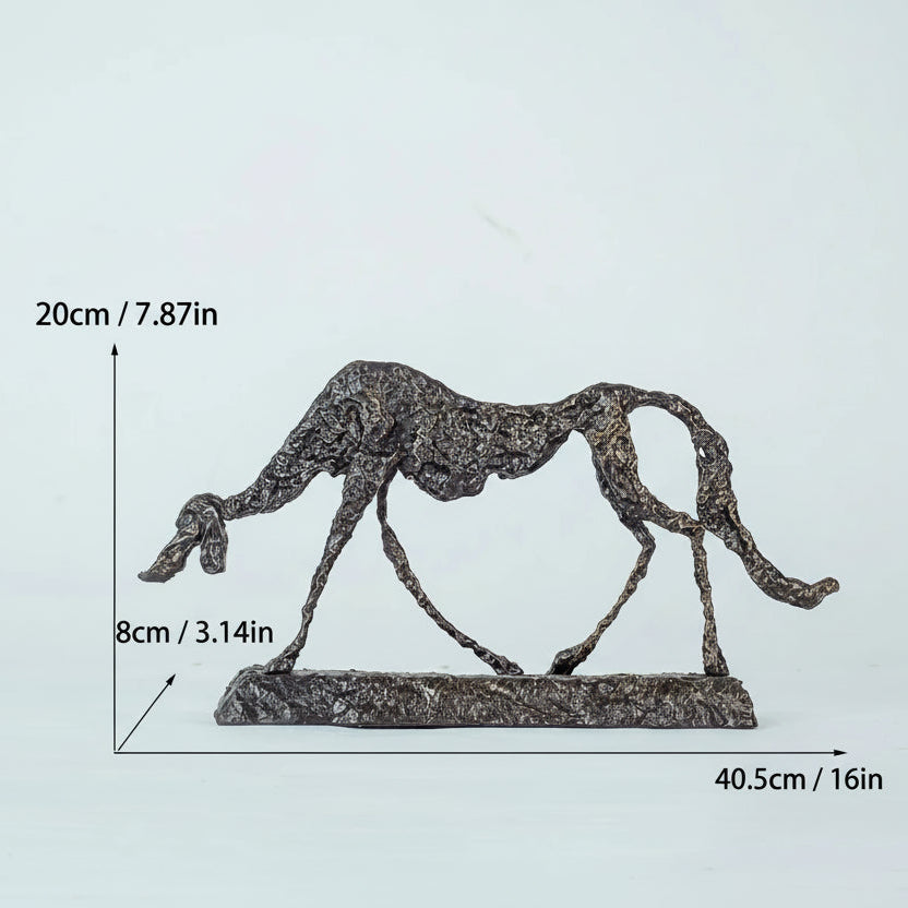 Giacometti Bronze Dog Statue Abstract Dog Sculpture Famous Replica Statuette Antique Art Crafts for Home... - House Of Avana