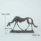 Giacometti Bronze Dog Statue Abstract Dog Sculpture Famous Replica Statuette Antique Art Crafts for Home... - House Of Avana