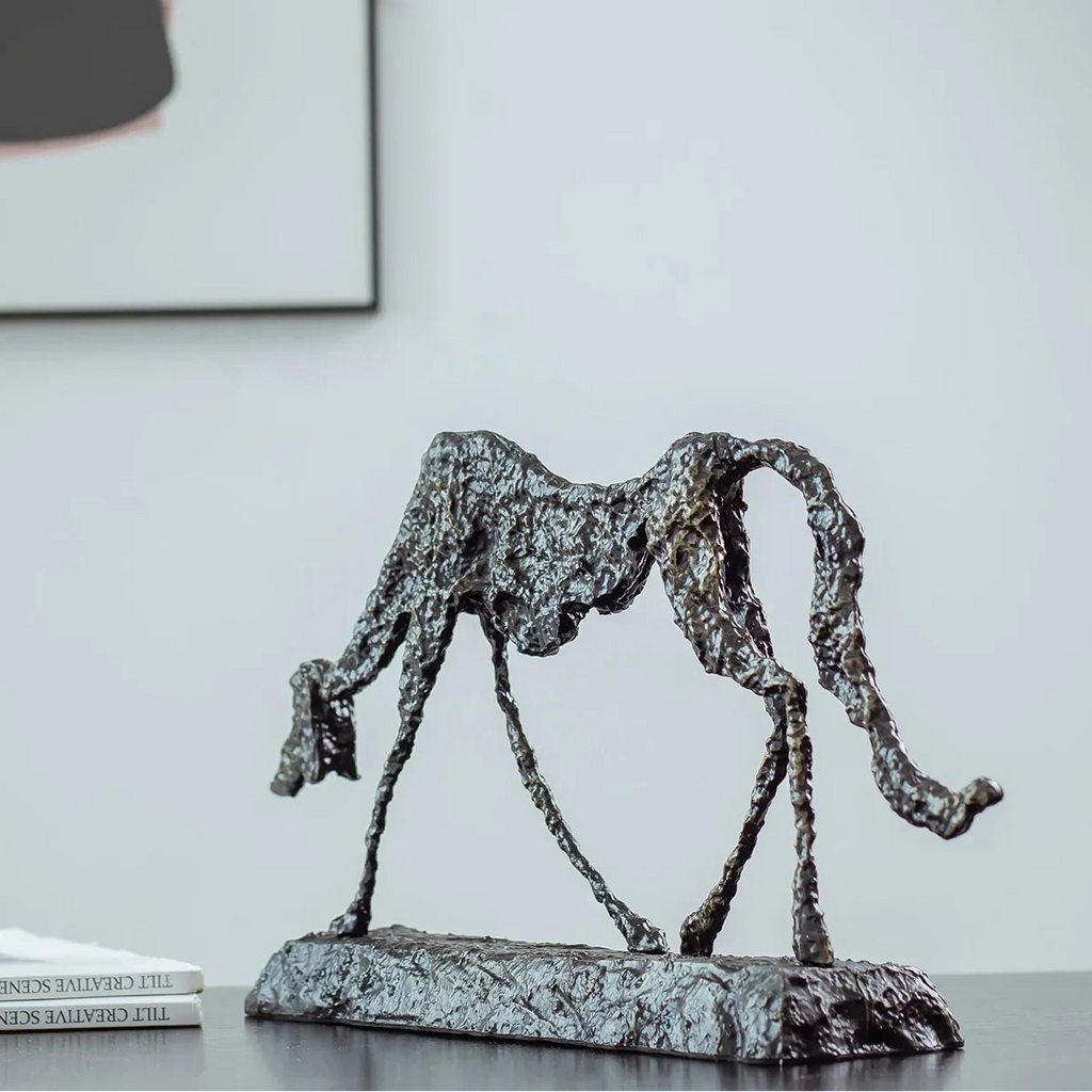 Giacometti Bronze Dog Statue Abstract Dog Sculpture Famous Replica Statuette Antique Art Crafts for Home... - House Of Avana