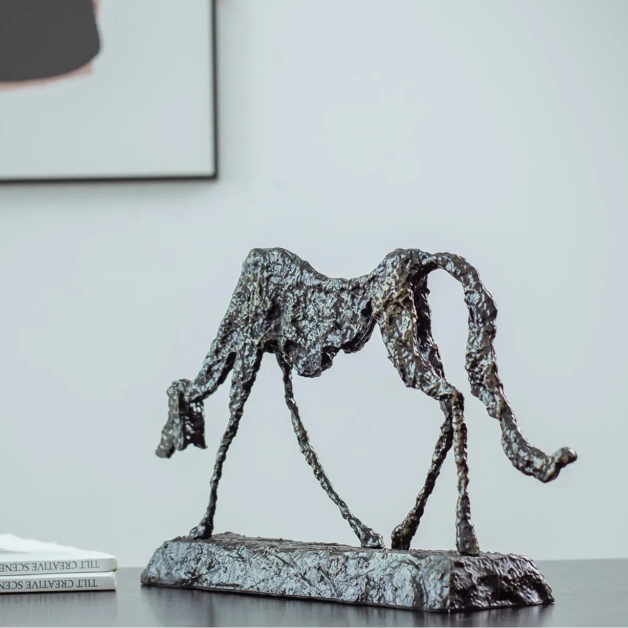 Giacometti Bronze Dog Statue Abstract Dog Sculpture Famous Replica Statuette Antique Art Crafts for Home... - House Of Avana