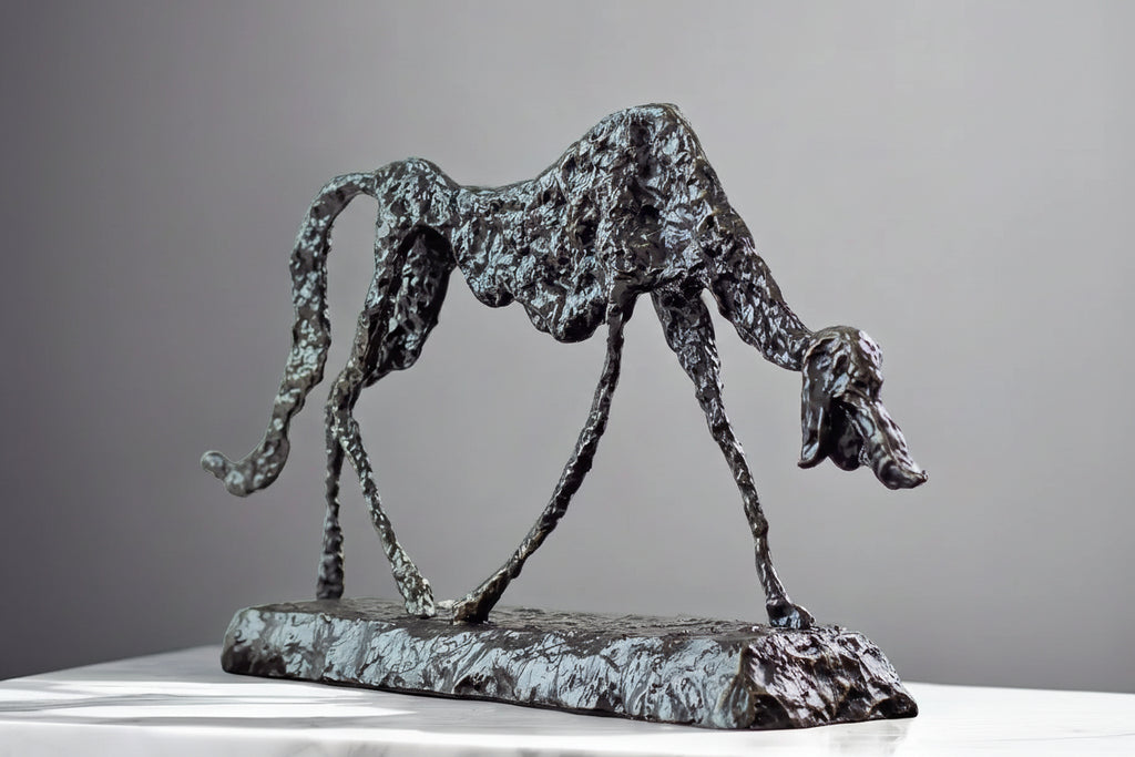 Giacometti Bronze Dog Statue Abstract Dog Sculpture Famous Replica Statuette Antique Art Crafts for Home... - House Of Avana