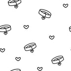 Dog Heart Collar Ring Printed Canopy PushpLinen