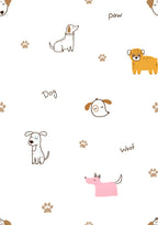 Dog Paw Woof Printed Canopy PushpLinen