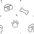 Dog Toy Food Bone Printed Canopy PushpLinen