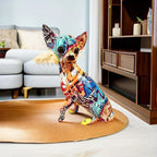 Vibrant Ji Doll Dog Resin Sculpture - Modern Art Statue for Home Decor, Living Room, Bedroom, Bookcase,... - House Of Avana