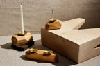 Wood Incense and Candle Holder by Dor+Kie Kanju Interiors
